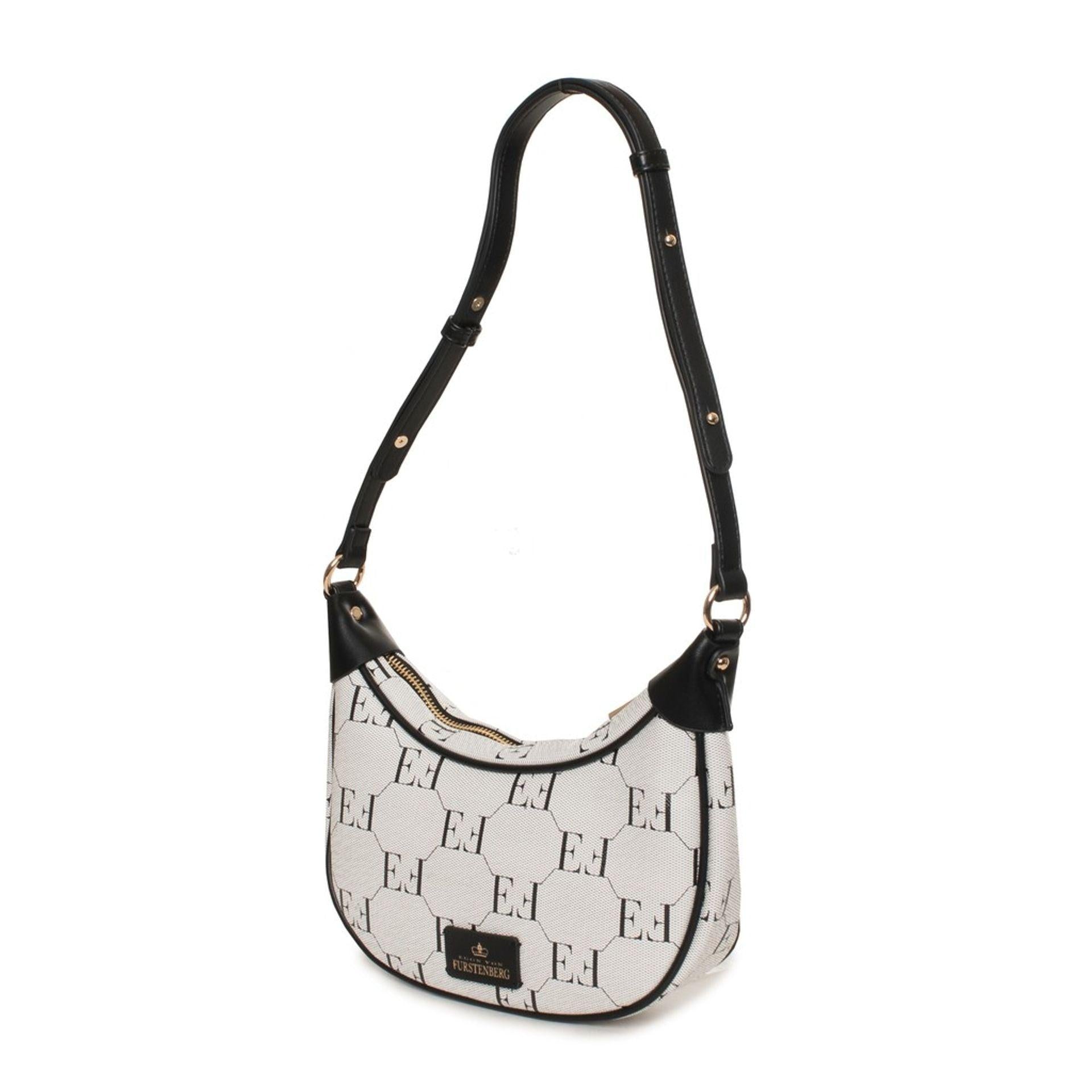 Egon Von Furstenberg Fashion Shoulder Bags With Wood Accent Silhouette Casual Designer Handbags.